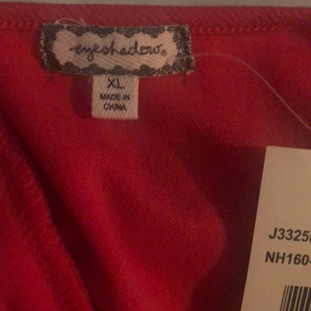 Eyeshadow Coral Ruffle details Blouse/Top XL, NWT - Picture 3 of 3